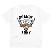 Men's PC Cotton Cricket Design Printed T Shirt (Color: White, Thread Count: 180GSM)
