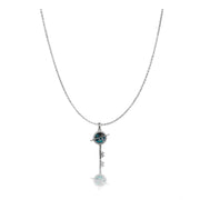 Women's Stainless Steel Key Design Delicate Chain (Silver Plated)